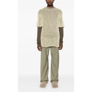 Jil Sander - Open Knit T Shirt Yellow‎ Brown Size 48